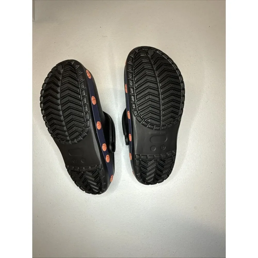 Basketball Foam Clogs Slides Graphic Water Shoes Black Kids Size 1